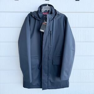 NWT Brooks Brothers NetJets Hooded Jacket L Navy Thermore Packable Coat